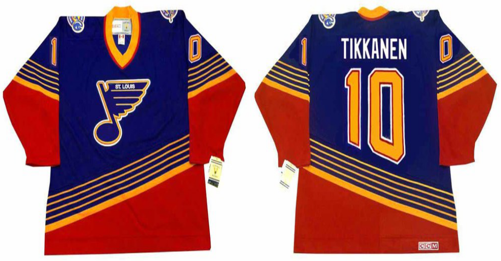 2019 Men St.Louis Blues #10 Tikkanen blue CCM NHL jerseys